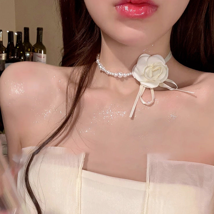 Camellia Pearl Necklace