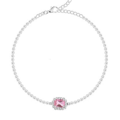 Choker necklace with micro-paved zircon stones