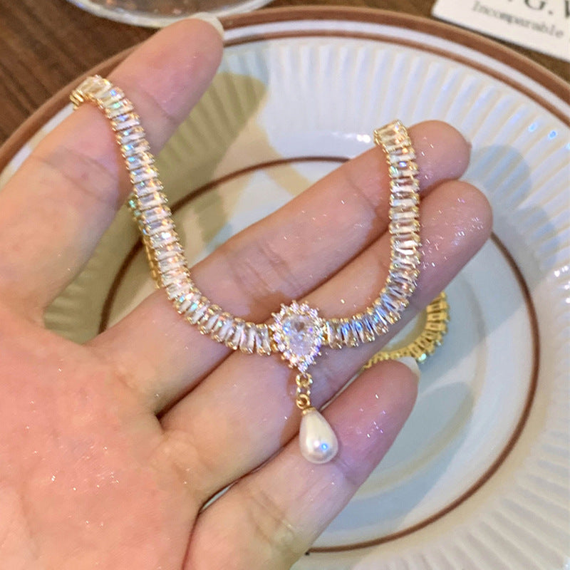 Audrey Hepburn Style Zircon Necklace